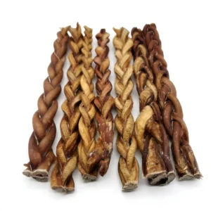 Bully Stick 12″ – Tressés à faible odeur – JUMBO pour chien - Munchie Bones