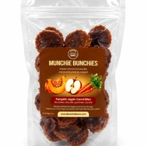Bouchées de médaillons de citrouille, pomme et carotte 150g pour chien - Munchie Bones