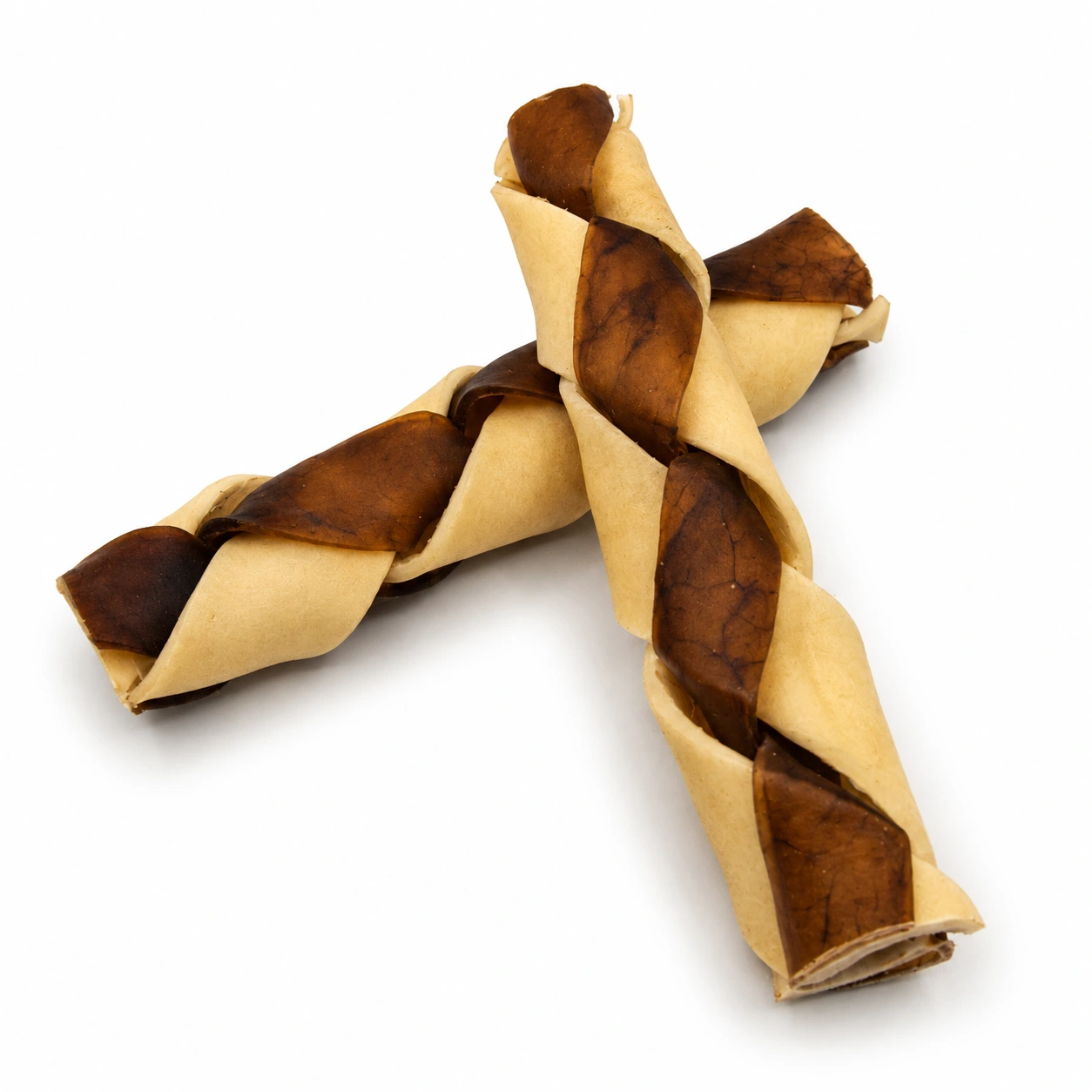 Bâtonnets tressés 6" en peau de chameau et de buffle pour chien - Munchie Bones